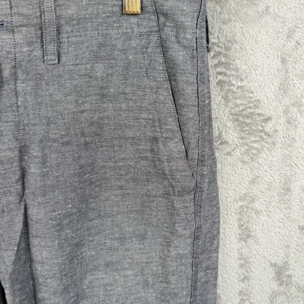 Banana Republic Linen Blend Pants Mens 34x30 Gray Modern Career Pockets Work